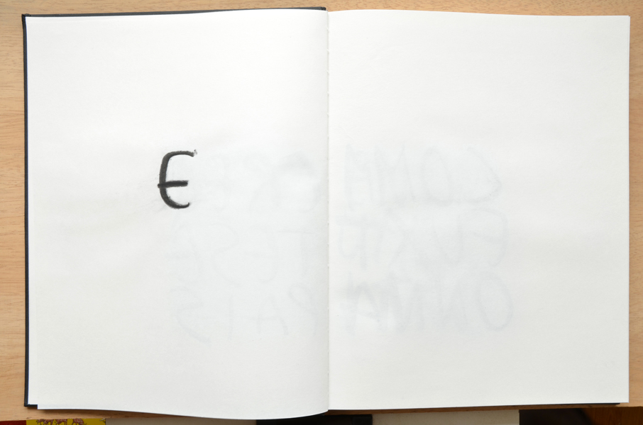 Tu es comme moi tu t'enfuis, charbon sur carnets, étude pour livre d'artiste, inédit, 2011, Emmanuel ARAGON