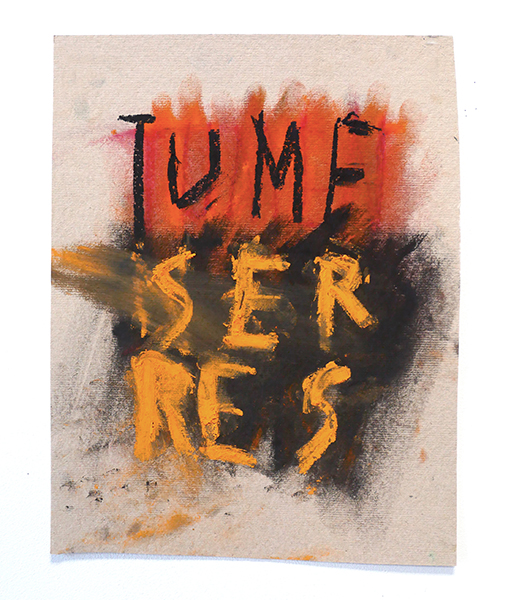 Tu meserres, pastel sur carton, série Tu M'adoucis, 2024, Emmanuel ARAGON