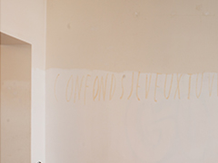 Confonds je veux tu veux désormais, fresque murale in situ, Tournfluss XIV, Emmanuel ARAGON, 2024